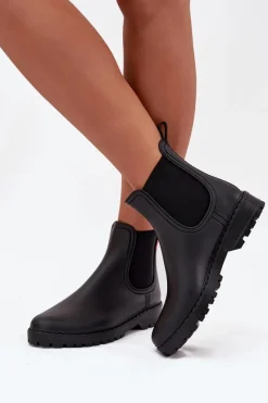 Discount Boto Niskie Kalosze Damskie Matowe Czarne Birella Czarny