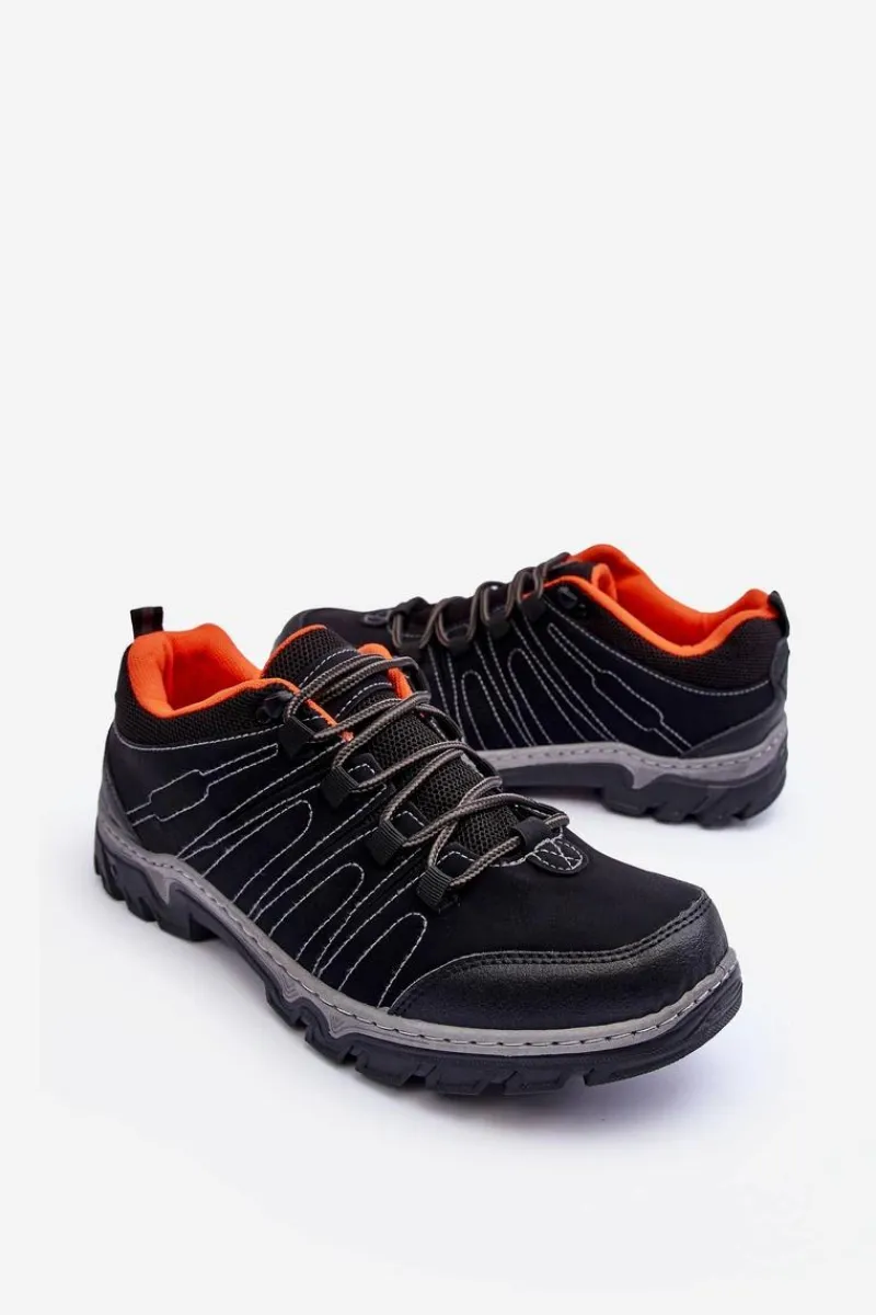 Obuwie Trekkingowe Męskie>Boto Niskie Męskie Buty Trekkingowe Czarne Orlando