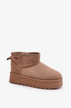 Best Big Star Shoes Niskie Śniegowce Na Platformie Big Star OO274A100 Beżowe Beżowy