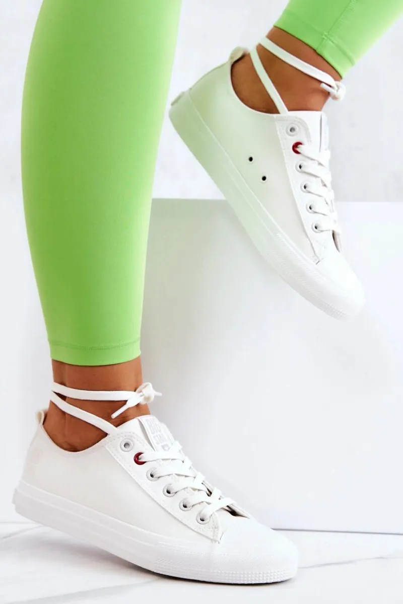 Clearance Big Star Shoes Niskie Skórzane Tenisówki Big Star JJ274007 Białe Biały