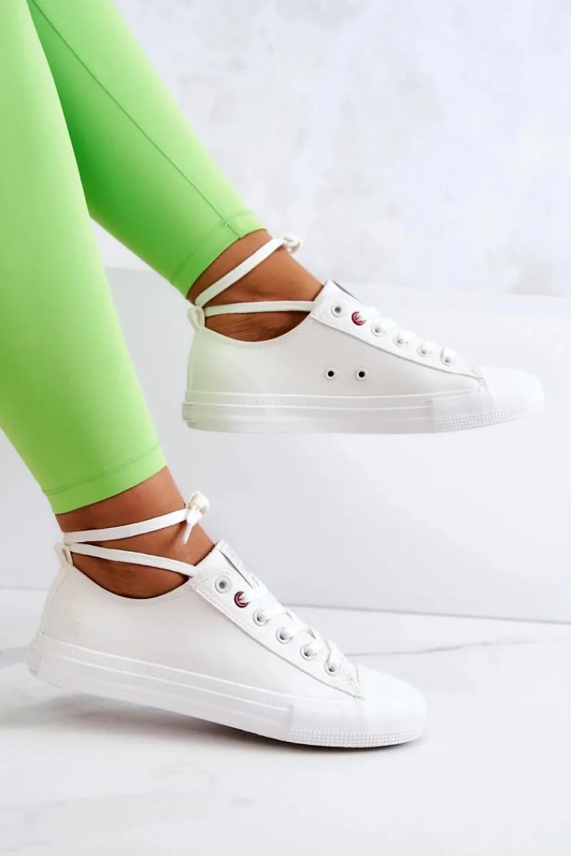 Clearance Big Star Shoes Niskie Skórzane Tenisówki Big Star JJ274007 Białe Biały