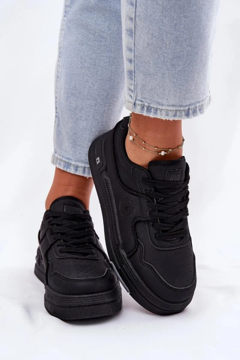 Best Big Star Shoes Niskie Sneakersy Damskie Big Star RR274A311 HI-POLY SYSTEM Czarne Czarny