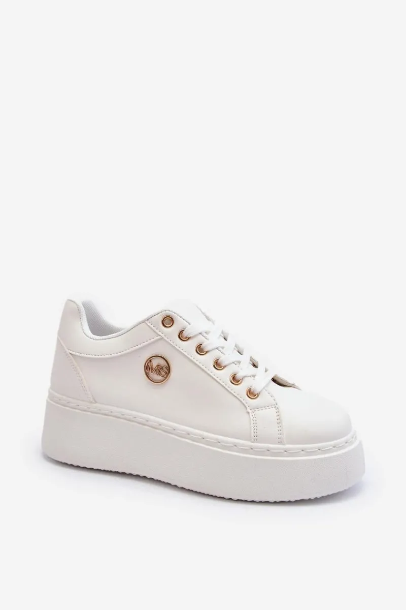 Buty Sportowe Na Platformie|Sneakersy Damskie>Boto Niskie Sneakersy Damskie Na Platformie Białe Telirra