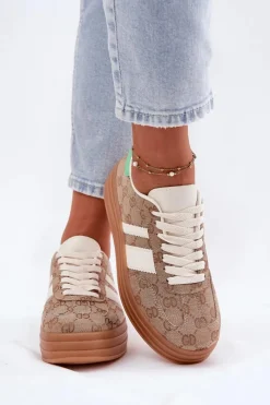 Buty Sportowe Na Platformie|Sneakersy Damskie>Boto Niskie Sneakersy Na Platformie Khaki Ovivene