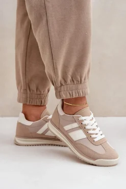 Trampki Damskie Niskie|Sneakersy Damskie>Boto Niskie Sneakersy Trampki Damskie Beżowe Sellira