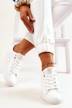 New Niskie Tenisówki Big Star JJ274001 Białe Damskie Trampki Damskie Big Star|Trampki Damskie Niskie