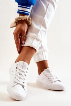 New Niskie Tenisówki Big Star JJ274001 Białe Damskie Trampki Damskie Big Star|Trampki Damskie Niskie