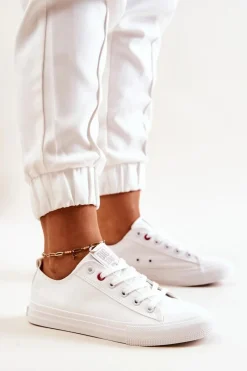 New Niskie Tenisówki Big Star JJ274001 Białe Damskie Trampki Damskie Big Star|Trampki Damskie Niskie