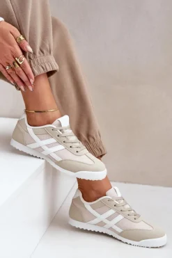 Outlet Boto Niskie Tenisówki Trampki Damskie Beżowe Eezore Beżowy