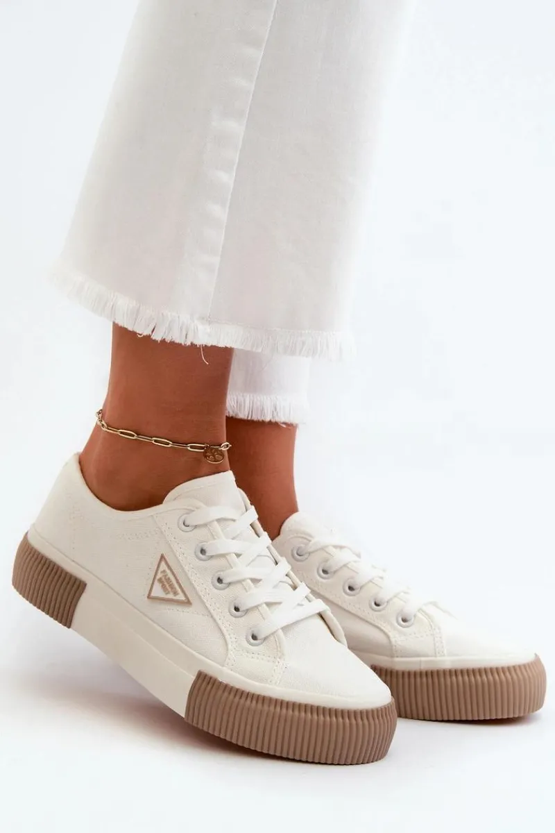 Hot Boto Niskie Trampki Damskie Białe Enalae