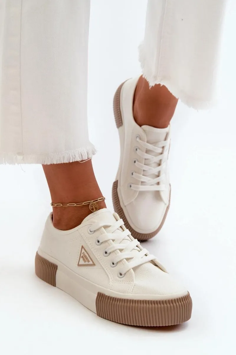 Hot Boto Niskie Trampki Damskie Białe Enalae