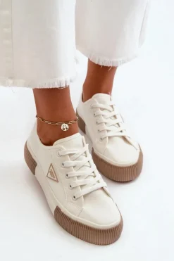 Hot Boto Niskie Trampki Damskie Białe Enalae