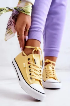 Trampki Damskie Big Star|Trampki Damskie Niskie></noscript>Big Star Shoes Niskie Trampki Damskie Big Star JJ274A002 Żółte