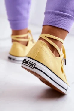 Trampki Damskie Big Star|Trampki Damskie Niskie></noscript>Big Star Shoes Niskie Trampki Damskie Big Star JJ274A002 Żółte