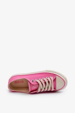 Outlet Big Star Shoes Niskie Trampki Damskie Big Star NN274271 Różowe Różowy