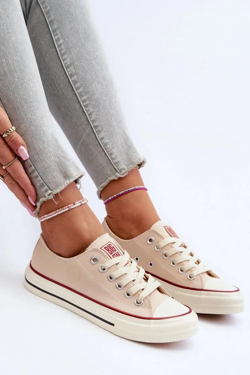 Trampki Damskie Big Star|Trampki Damskie Niskie>Big Star Shoes Niskie Trampki Damskie Big Star NN274272 Beżowe Beżowy