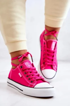 Online Niskie Trampki Damskie Big Star JJ274A005 Fuksja Damskie Trampki Damskie Big Star|Trampki Damskie Niskie