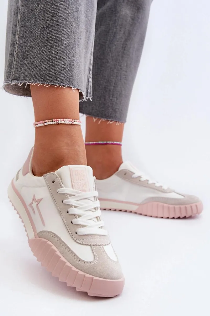 Trampki Damskie Big Star|Trampki Damskie Niskie>Big Star Shoes Niskie Trampki Damskie Big Star NN274868 Różowe Różowy