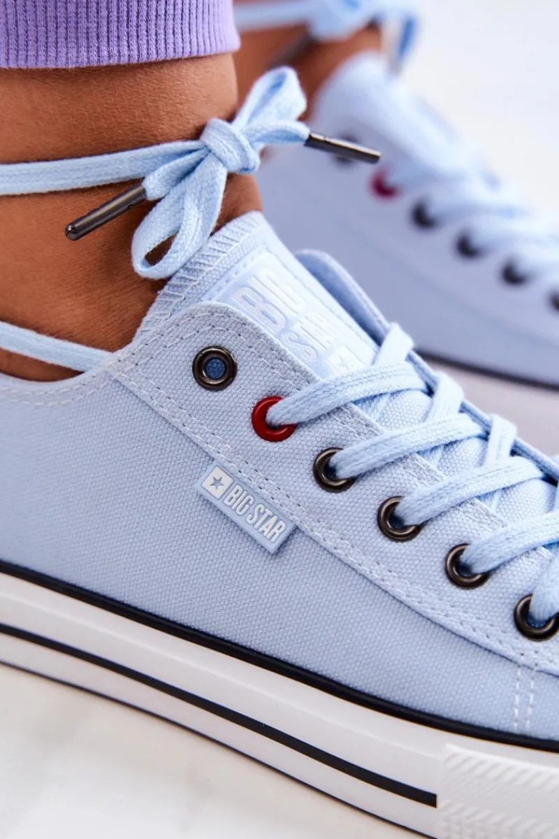 Outlet Big Star Shoes Niskie Trampki Damskie Big Star JJ274A004 Niebieskie