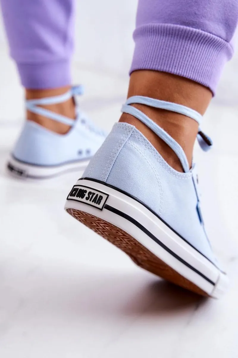 Outlet Big Star Shoes Niskie Trampki Damskie Big Star JJ274A004 Niebieskie