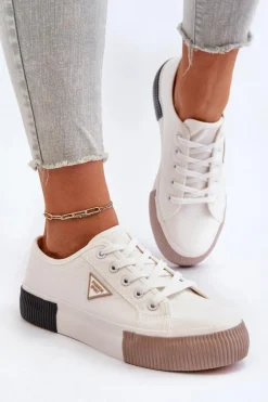 Hot Boto Niskie Trampki Damskie Białe Enalae