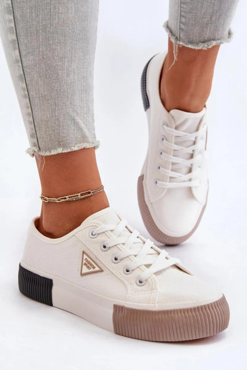 Hot Boto Niskie Trampki Damskie Białe Enalae