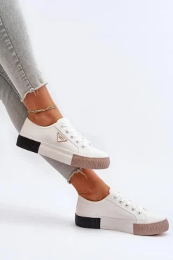 Hot Boto Niskie Trampki Damskie Białe Enalae