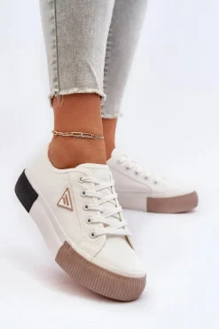 Hot Boto Niskie Trampki Damskie Białe Enalae