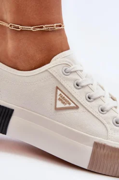 Hot Boto Niskie Trampki Damskie Białe Enalae