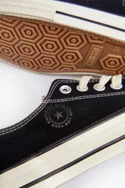 Outlet Big Star Shoes Niskie Trampki Damskie Big Star NN274269 Czarne Czarny