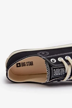 Outlet Big Star Shoes Niskie Trampki Damskie Big Star NN274269 Czarne Czarny