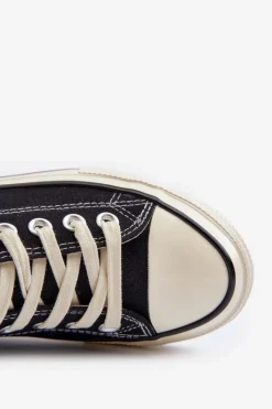 Outlet Big Star Shoes Niskie Trampki Damskie Big Star NN274269 Czarne Czarny