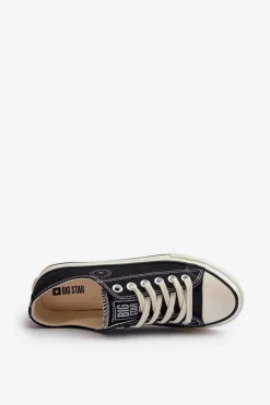 Outlet Big Star Shoes Niskie Trampki Damskie Big Star NN274269 Czarne Czarny