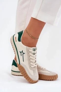 New Niskie Trampki Damskie Big Star NN274867 Beżowe Damskie Trampki Damskie Big Star|Trampki Damskie Niskie