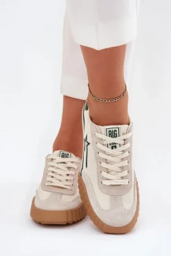 New Niskie Trampki Damskie Big Star NN274867 Beżowe Damskie Trampki Damskie Big Star|Trampki Damskie Niskie