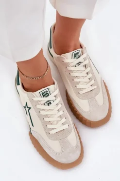 New Niskie Trampki Damskie Big Star NN274867 Beżowe Damskie Trampki Damskie Big Star|Trampki Damskie Niskie