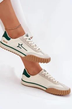 New Niskie Trampki Damskie Big Star NN274867 Beżowe Damskie Trampki Damskie Big Star|Trampki Damskie Niskie