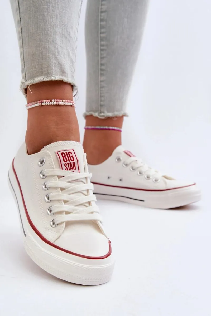 Discount Niskie Trampki Damskie Big Star NN274274 Białe Damskie Trampki Damskie Big Star|Trampki Damskie Niskie