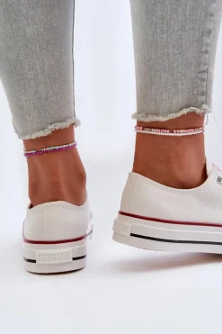 Discount Niskie Trampki Damskie Big Star NN274274 Białe Damskie Trampki Damskie Big Star|Trampki Damskie Niskie