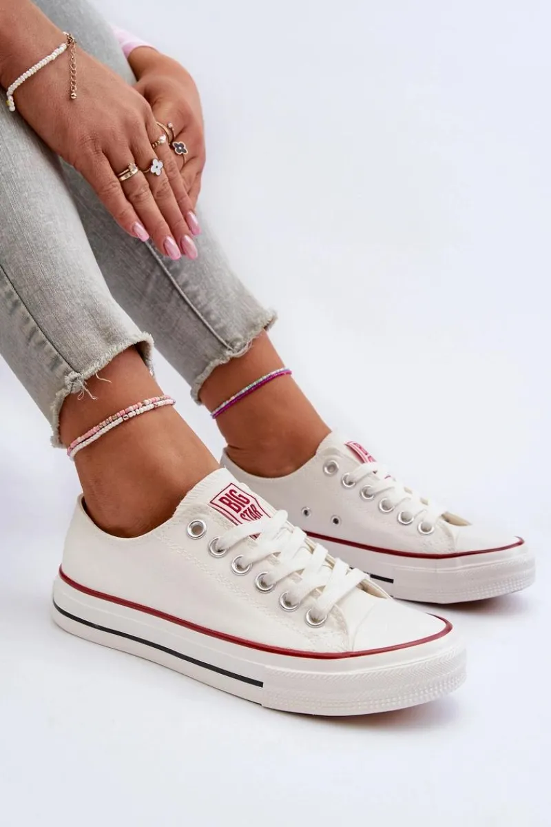 Discount Niskie Trampki Damskie Big Star NN274274 Białe Damskie Trampki Damskie Big Star|Trampki Damskie Niskie