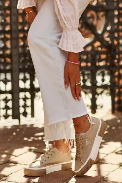 Clearance Niskie Trampki Damskie Brązowe Enalae Damskie Trampki Damskie Niskie