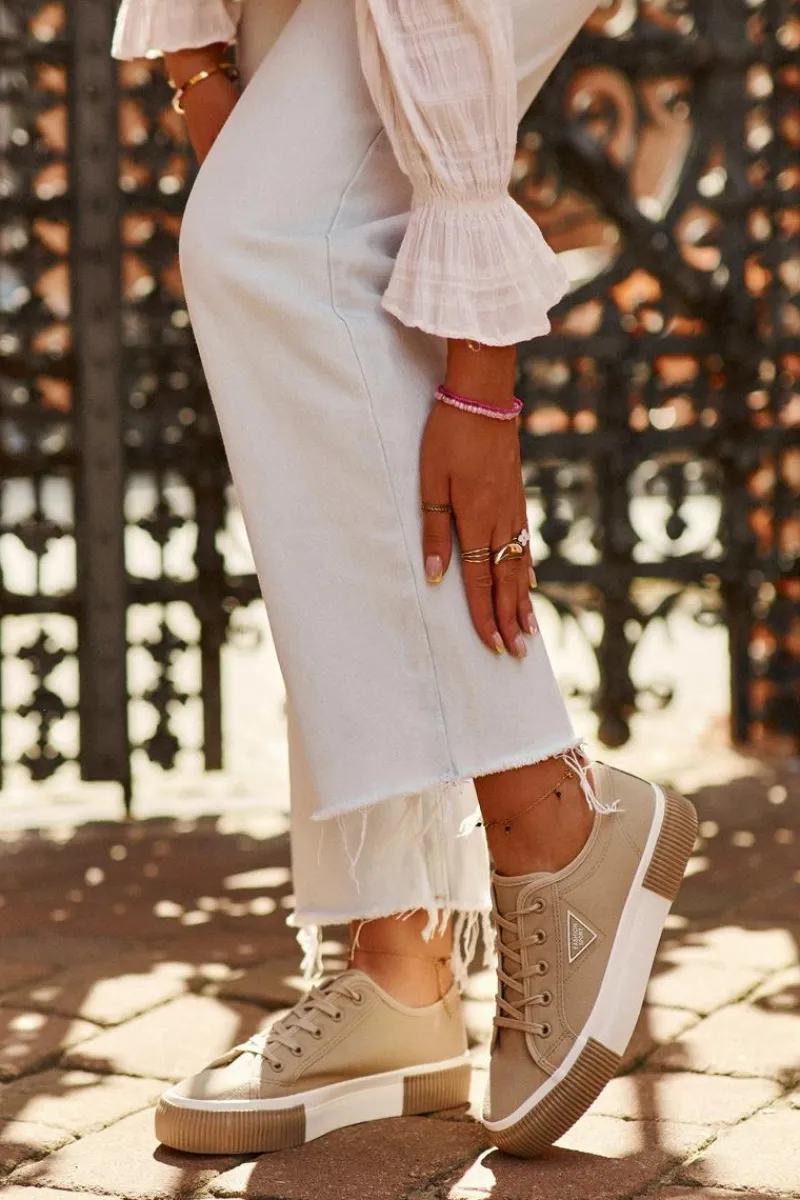 Clearance Niskie Trampki Damskie Brązowe Enalae Damskie Trampki Damskie Niskie