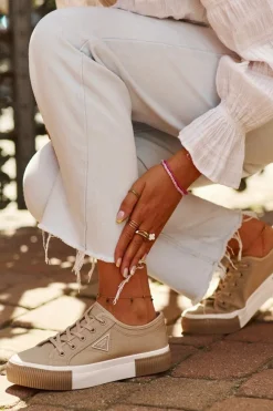 Clearance Niskie Trampki Damskie Brązowe Enalae Damskie Trampki Damskie Niskie