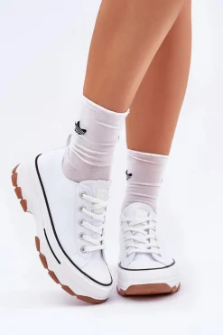 Hot Niskie Trampki Damskie Na Platformie Białe Aradwin Damskie Trampki Damskie Niskie