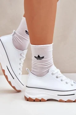 Hot Niskie Trampki Damskie Na Platformie Białe Aradwin Damskie Trampki Damskie Niskie