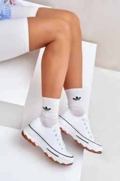 Hot Niskie Trampki Damskie Na Platformie Białe Aradwin Damskie Trampki Damskie Niskie