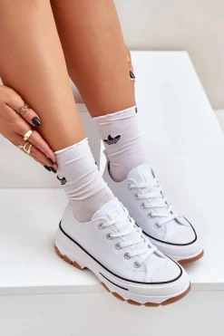 Hot Niskie Trampki Damskie Na Platformie Białe Aradwin Damskie Trampki Damskie Niskie