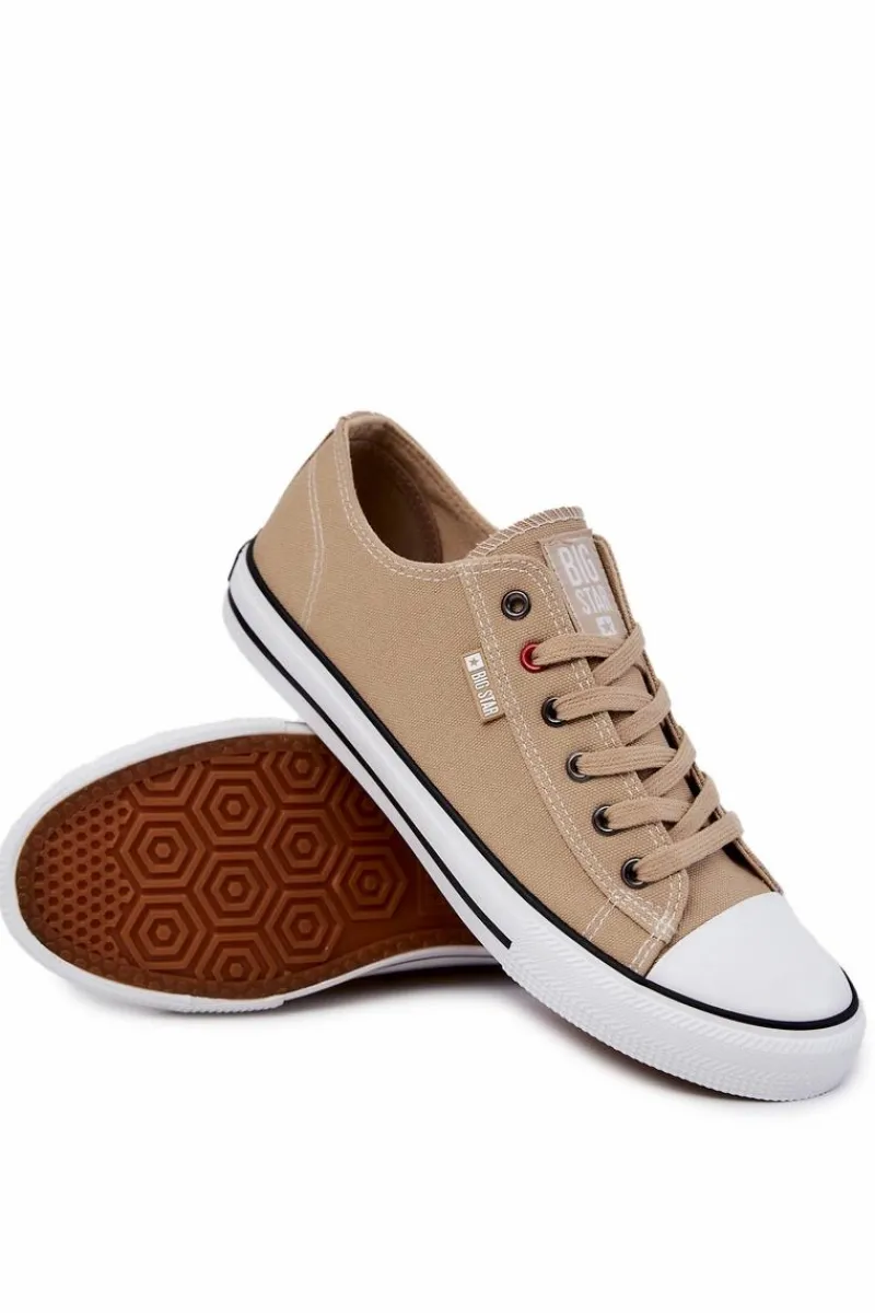 Trampki Męskie Big Star|Trampki Niskie>Big Star Shoes Niskie Trampki Męskie Big Star JJ174382 Beżowe