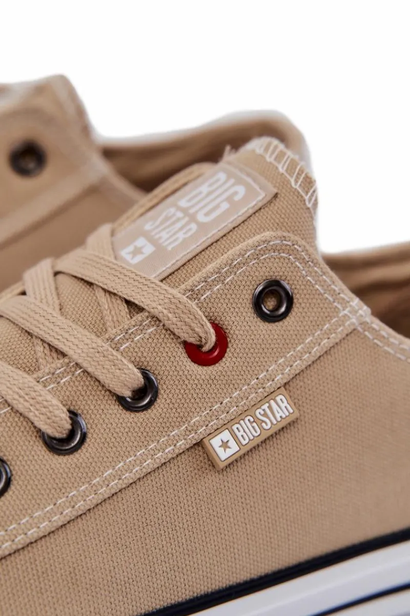 Trampki Męskie Big Star|Trampki Niskie>Big Star Shoes Niskie Trampki Męskie Big Star JJ174382 Beżowe