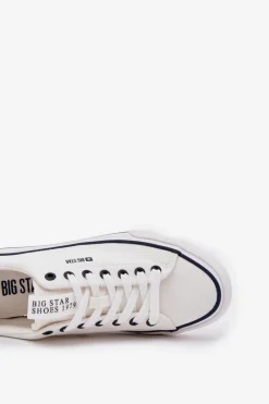 New Niskie Trampki Męskie Big Star NN174017 Białe Męskie Trampki Męskie Big Star|Trampki Niskie